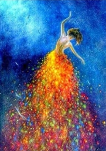 Diamantmaleri Danserinde 30 × 40 cm