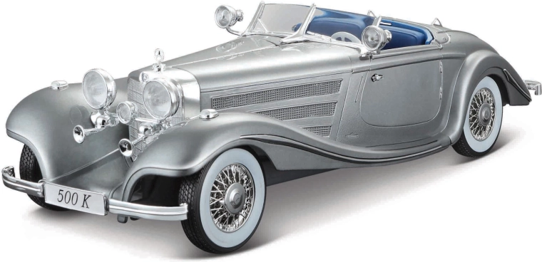 Maisto Mercedes-Benz 500 K Typ Specialroadster 1:18 grå metalmodel