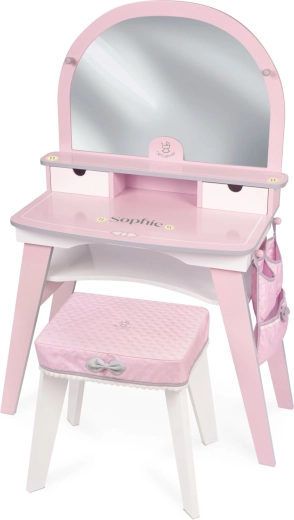DeCuevas træ-toiletbord XL med spejl og taburet Sophie