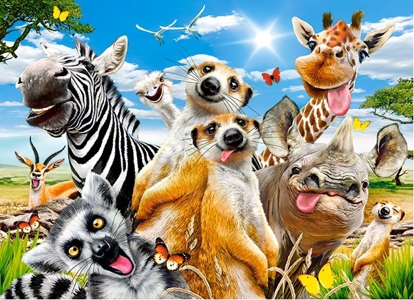 Puslespil 200 brikker African Selfie