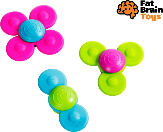 Fidget spinnere WHIRLY SQUIGZ – sæt med 3 stk med sugekopper