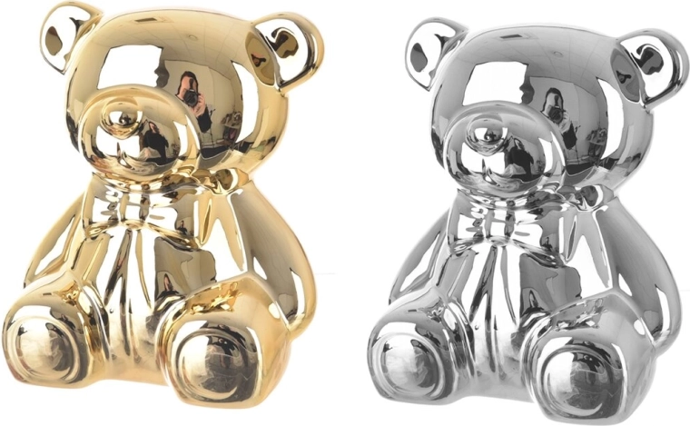 Keramisk sparebøsse bamse (2 varianter)