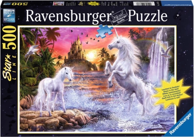 Ravensburger puslespil Enhjørninger ved floden 500 brikker