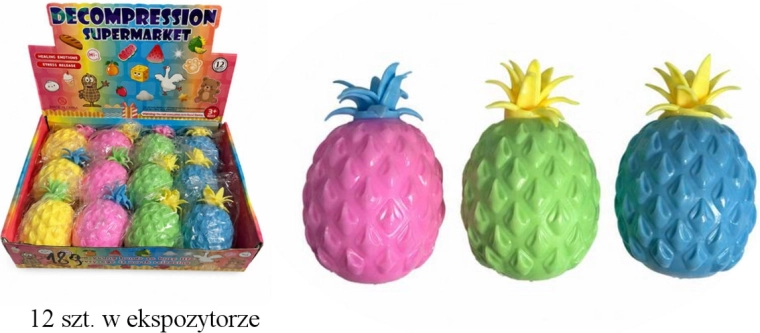 Squishy ananas - 1 stk.