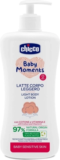 Chicco Baby Moments Sensitive bodylotion med pumpe 500 ml