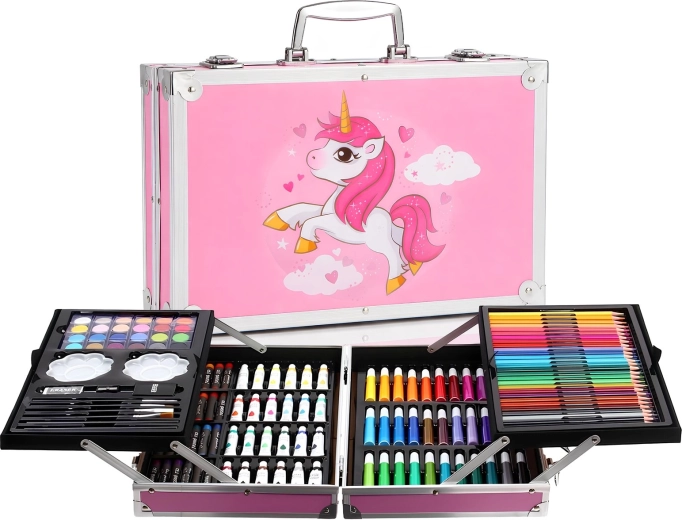 Børnekunstnersæt RENEW FORCE Pony med enhjørningemotiv, 145 dele