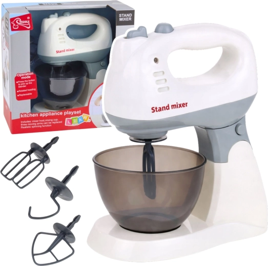 Legetøjs-køkkenmixer med stativ og skål med lys og lyde