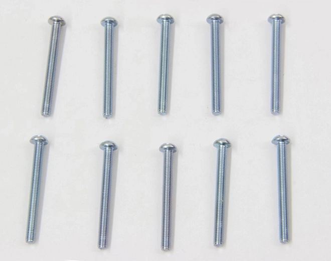 Skruer med cylindrisk hoved M3 × 30 mm, galvaniseret stål - 10 stk.