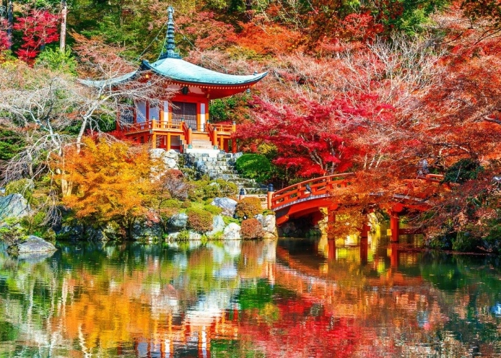 Puslespil BLUEBIRD Daigoji-templet i efterårs-Kyoto – 500 brikker