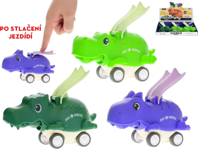 Kørende dinosaur 15 cm til børn