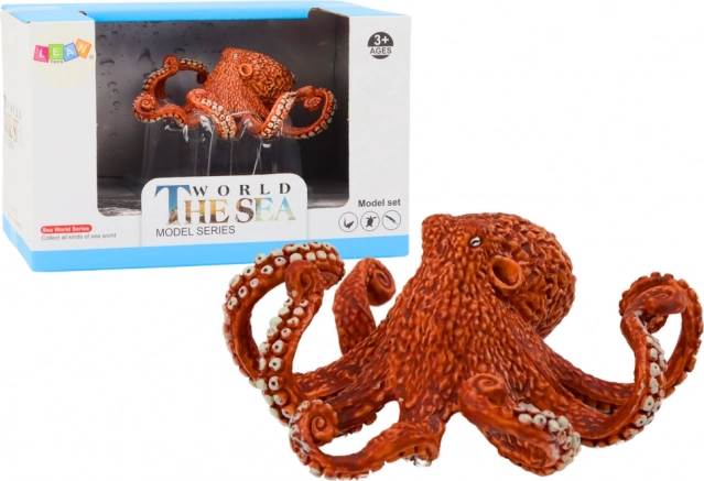 Figur af kæmpe orange blæksprutte 10 cm