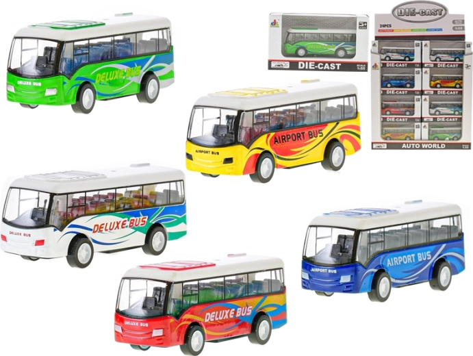 Metalbus med pull-back, 9 cm