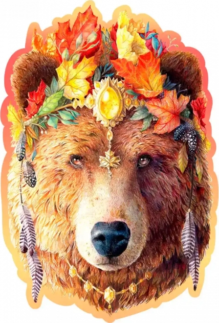 Træpuslespil Stilig Bjørn fra Wooden City