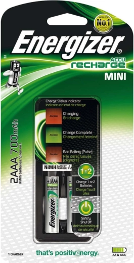 Energizer minioplader AAA med 2× AAA Power Plus 700 mAh
