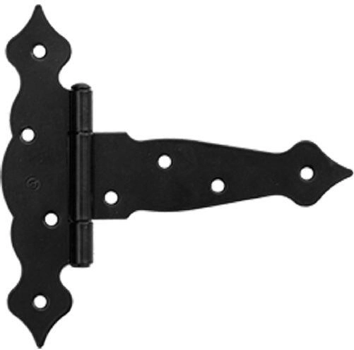 Dekorativt trekantet hængsel 125 × 40 × 160 mm, sort pulverlak