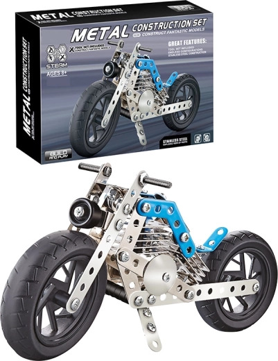 Metalkonstruktionssæt motorcykel 140 dele