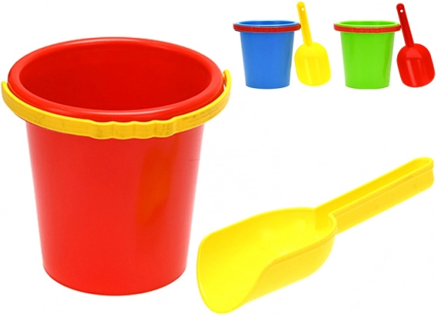 Sandsæt spand 14 cm og lille skovl