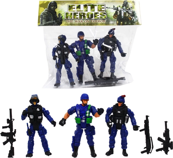 Action-figurer soldater – sæt med 3 stk., serie 4