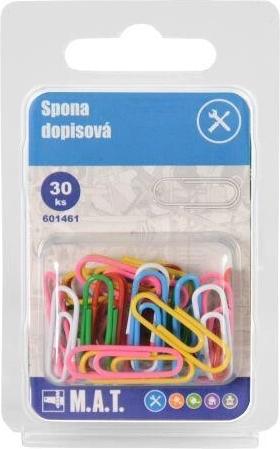 Farvede kontor-brevclips, mix af farver, 30 stk.