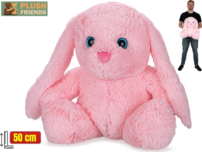 Plush Friends plys-kanin lyserød 50 cm