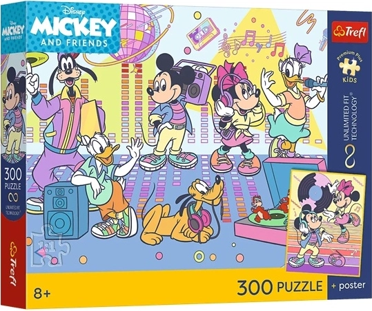 Trefl Disney Mickey og venner – puslespil med 300 brikker med plakat