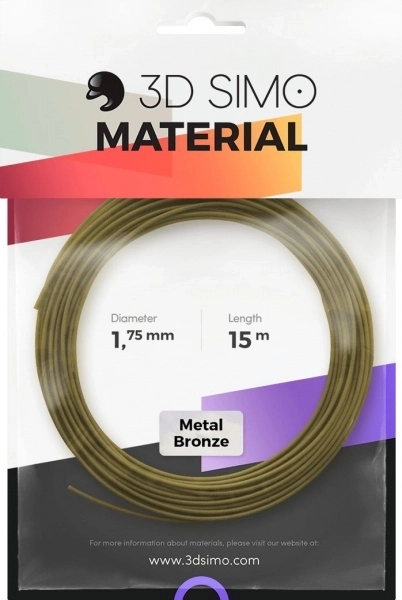 Filament til 3D‑penne og 3D‑print med metaleffekt – guld, 1,75 mm, 15 m