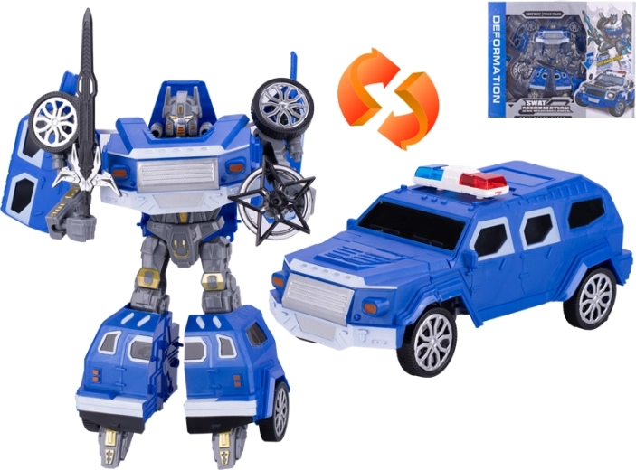 Politibil der kan transformeres til robot 31 cm