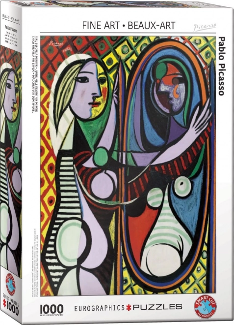 EUROGRAPHICS puslespil pige foran spejl – 1000 brikker