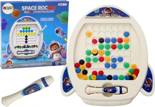 Magnetisk tavle Rumraket for børn