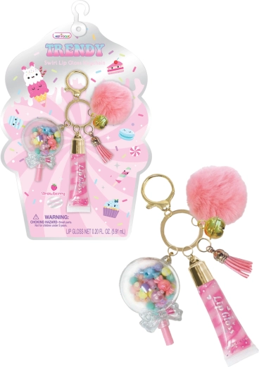 Nøglering med lipgloss Slik
