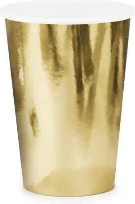 Gyldne engangsbægre 220 ml