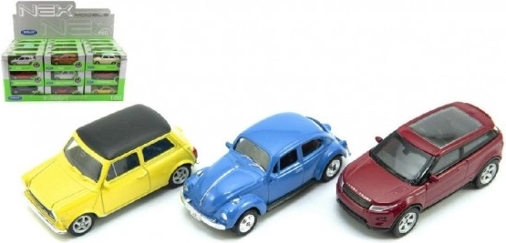 Mini metalbil Welly 7 cm – mix af modeller