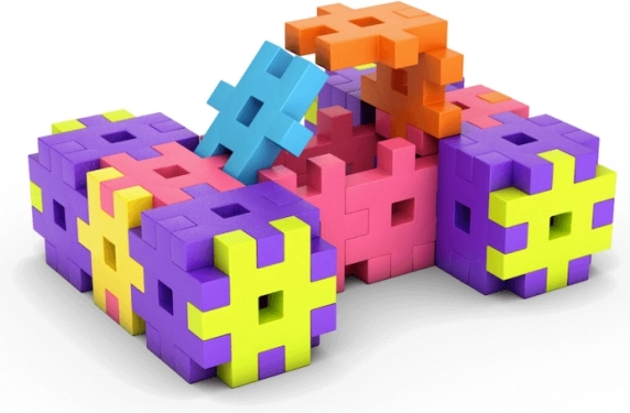 Meli Maxi travel box 110 stk – byggesæt til de mindste