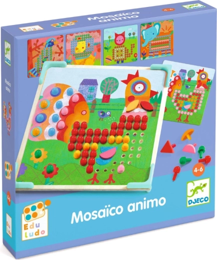 Djeco kreativt sæt med mosaikedyr