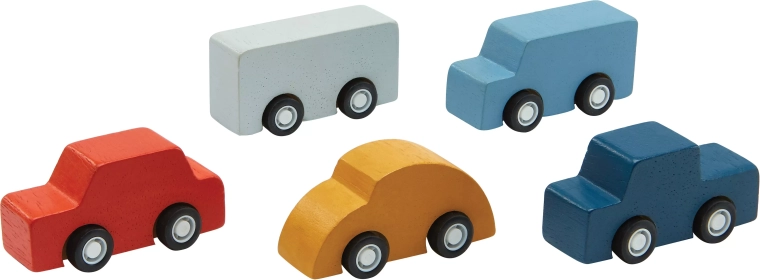 PlanToys sæt mini-biler (5 stk.)