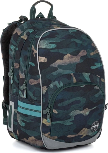 Skole rygsæk Topgal KIMI urban camouflage
