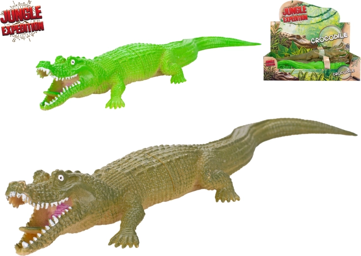 Jungle Expedition krokodille 28 cm – realistisk plastfigur til børn