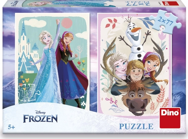Puslespil Frost: Anna og Elsa 2x77 brikker