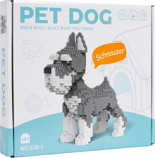 Konstruktionsbyggesæt med schnauzer, 800 dele