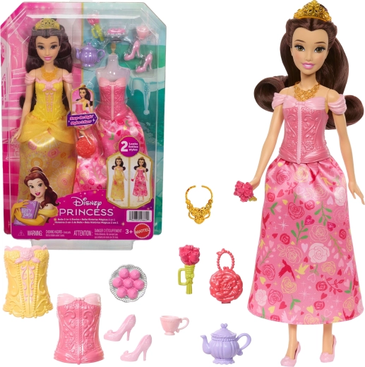 Disney Prinsesse Skønheden og Udyret – Belle-dukke Historier 2 i 1