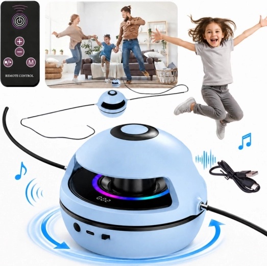 Elektrisk interaktivt sjippetovshjælpemiddel med musik, Bluetooth, fjernbetjening og tæller