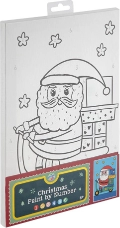 CCG XMAS mal efter tal på lærred – Julemand (30 × 19 cm)