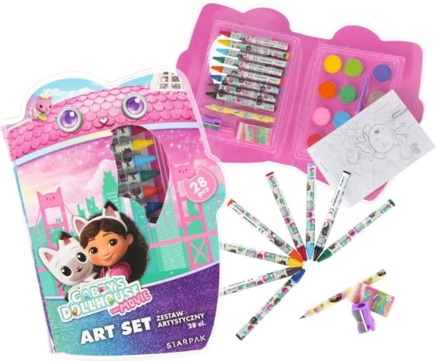Tegnesæt Gabby's Dollhouse i etui 28 dele