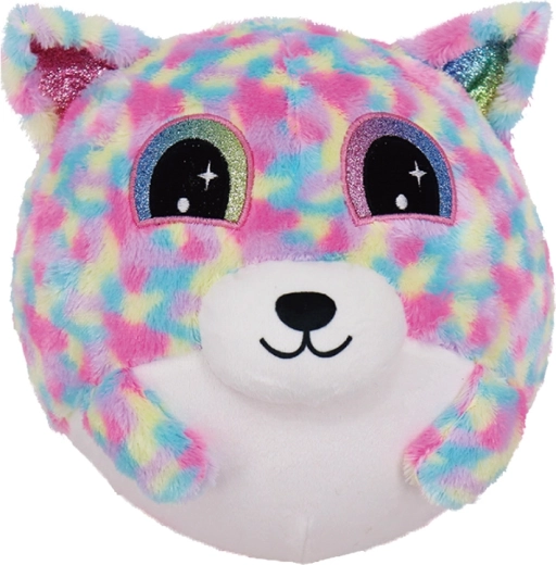Oppustelig plysbamse, stribet, 15 cm