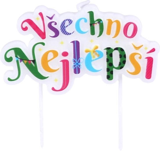 Kagelys med holder – Tillykke med fødselsdagen