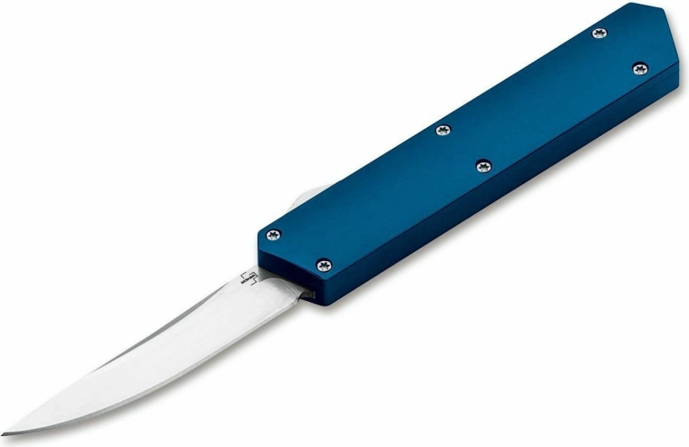 Böker Plus Kwaiken OTF Blue automatisk kniv 8,1 cm, blå