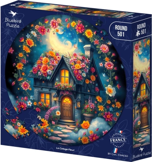 Bluebird rundt puslespil Blomsterhytte 501 brikker