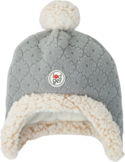 Lodger fleece vinterhue folklore fleece drizzle 6–12 måneder - 1 stk