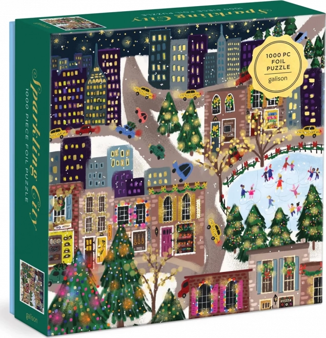 Metallisk puslespil Sparkling City 1000 brikker
