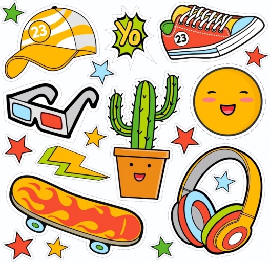 Strygemærker YO – lille ark med sommermotiver